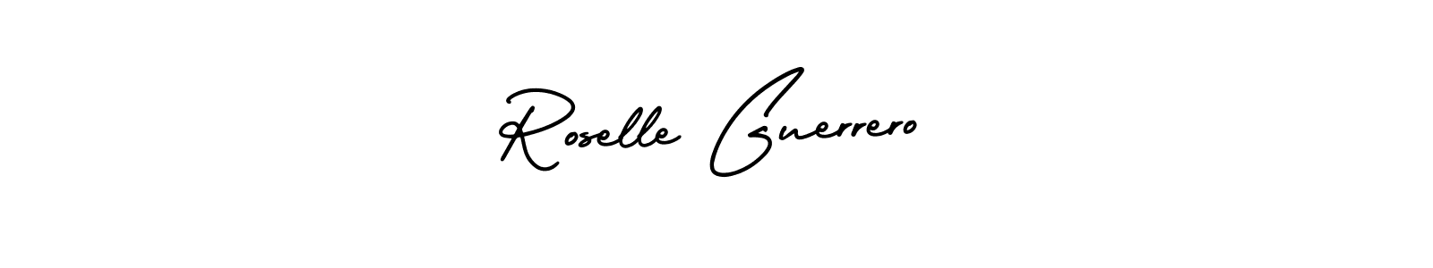 Roselle Guerrero stylish signature style. Best Handwritten Sign (AmerikaSignatureDemo-Regular) for my name. Handwritten Signature Collection Ideas for my name Roselle Guerrero. Roselle Guerrero signature style 3 images and pictures png