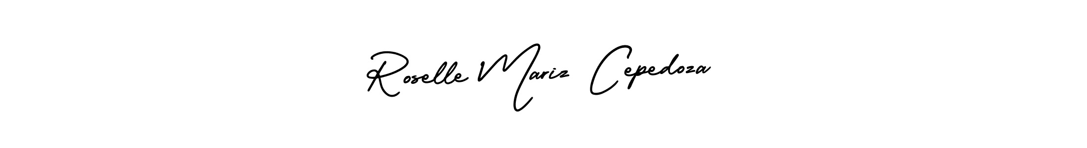Make a beautiful signature design for name Roselle Mariz Cepedoza. With this signature (AmerikaSignatureDemo-Regular) style, you can create a handwritten signature for free. Roselle Mariz Cepedoza signature style 3 images and pictures png