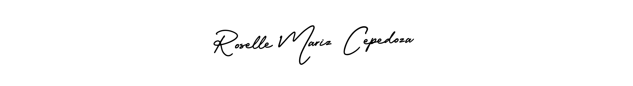 AmerikaSignatureDemo-Regular is a professional signature style that is perfect for those who want to add a touch of class to their signature. It is also a great choice for those who want to make their signature more unique. Get Roselle Mariz Cepedoza name to fancy signature for free. Roselle Mariz Cepedoza signature style 3 images and pictures png