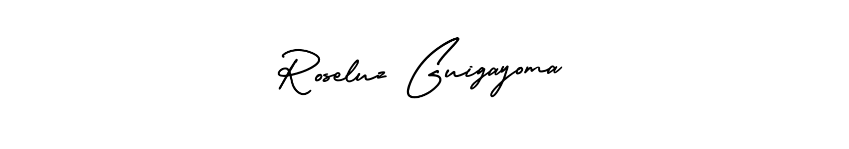 You can use this online signature creator to create a handwritten signature for the name Roseluz Guigayoma. This is the best online autograph maker. Roseluz Guigayoma signature style 3 images and pictures png