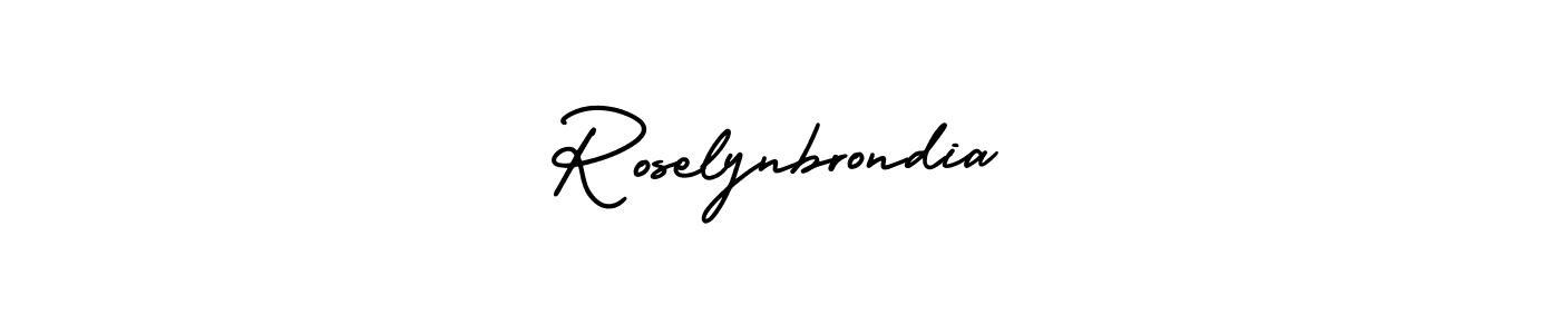 Design your own signature with our free online signature maker. With this signature software, you can create a handwritten (AmerikaSignatureDemo-Regular) signature for name Roselynbrondia. Roselynbrondia signature style 3 images and pictures png
