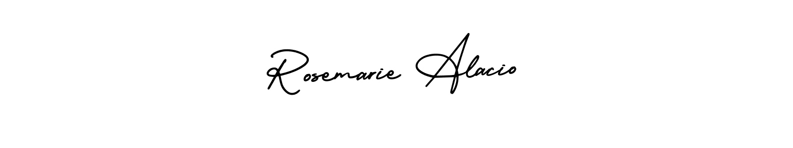 Make a beautiful signature design for name Rosemarie Alacio. With this signature (AmerikaSignatureDemo-Regular) style, you can create a handwritten signature for free. Rosemarie Alacio signature style 3 images and pictures png