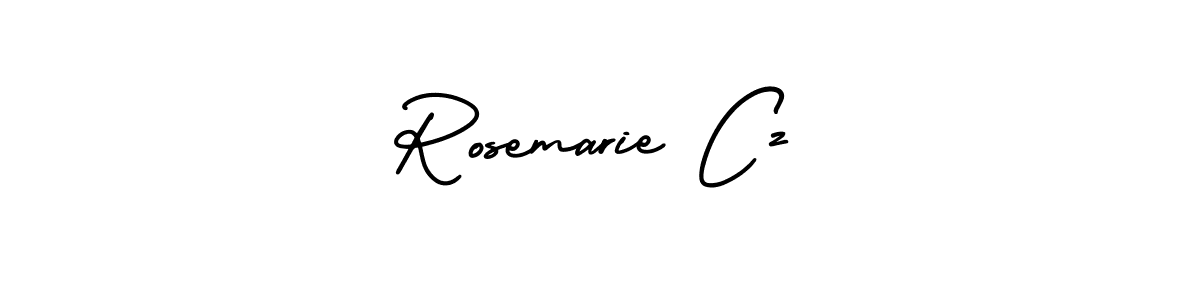 Design your own signature with our free online signature maker. With this signature software, you can create a handwritten (AmerikaSignatureDemo-Regular) signature for name Rosemarie Cz. Rosemarie Cz signature style 3 images and pictures png