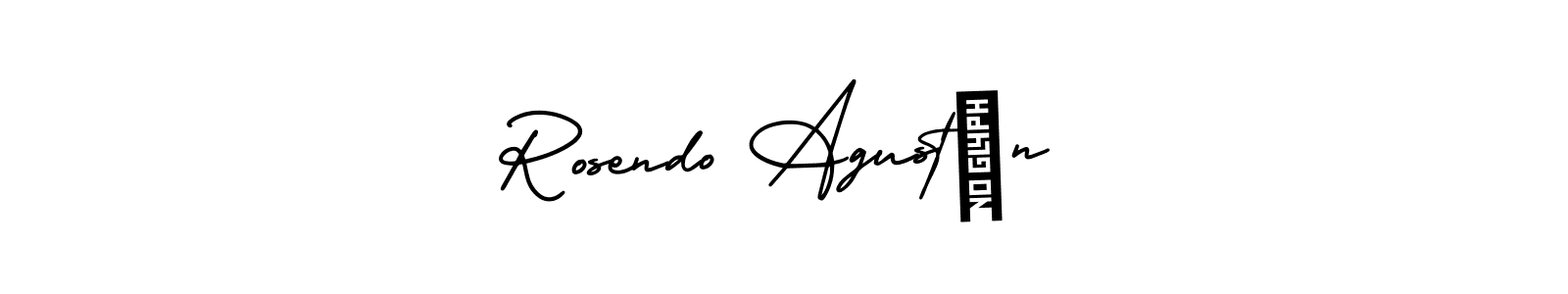 You can use this online signature creator to create a handwritten signature for the name Rosendo Agustín. This is the best online autograph maker. Rosendo Agustín signature style 3 images and pictures png