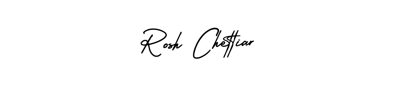 You should practise on your own different ways (AmerikaSignatureDemo-Regular) to write your name (Rosh Chettiar) in signature. don't let someone else do it for you. Rosh Chettiar signature style 3 images and pictures png