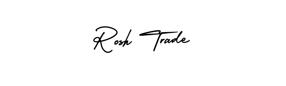 It looks lik you need a new signature style for name Rosh Trade. Design unique handwritten (AmerikaSignatureDemo-Regular) signature with our free signature maker in just a few clicks. Rosh Trade signature style 3 images and pictures png