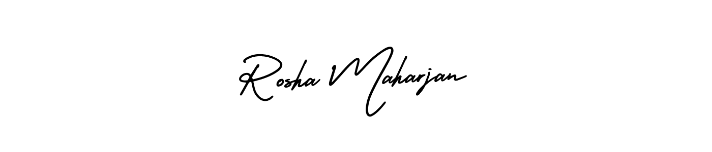 Also we have Rosha Maharjan name is the best signature style. Create professional handwritten signature collection using AmerikaSignatureDemo-Regular autograph style. Rosha Maharjan signature style 3 images and pictures png