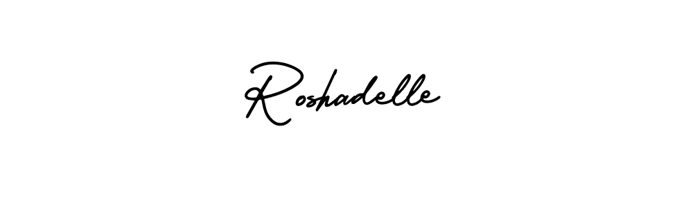 How to Draw Roshadelle signature style? AmerikaSignatureDemo-Regular is a latest design signature styles for name Roshadelle. Roshadelle signature style 3 images and pictures png