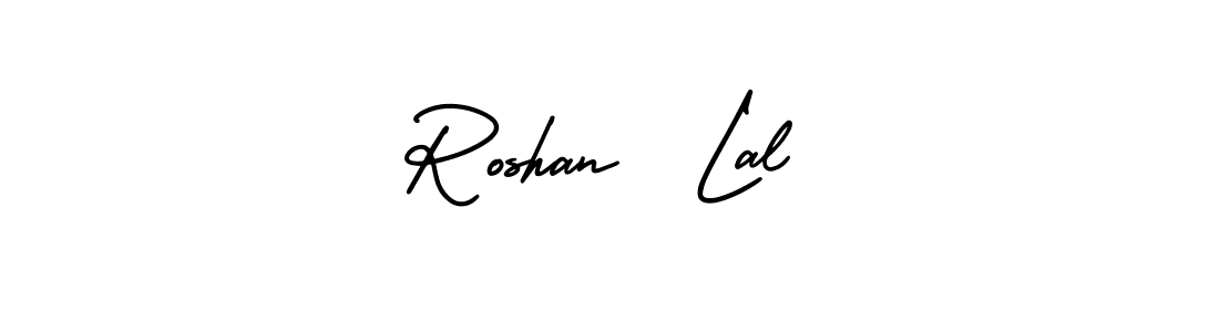 Roshan  Lal stylish signature style. Best Handwritten Sign (AmerikaSignatureDemo-Regular) for my name. Handwritten Signature Collection Ideas for my name Roshan  Lal. Roshan  Lal signature style 3 images and pictures png