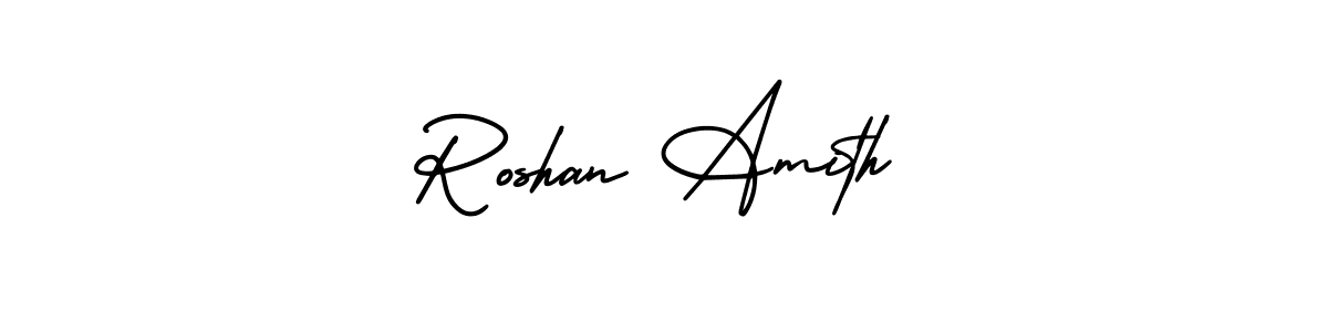 AmerikaSignatureDemo-Regular is a professional signature style that is perfect for those who want to add a touch of class to their signature. It is also a great choice for those who want to make their signature more unique. Get Roshan Amith name to fancy signature for free. Roshan Amith signature style 3 images and pictures png