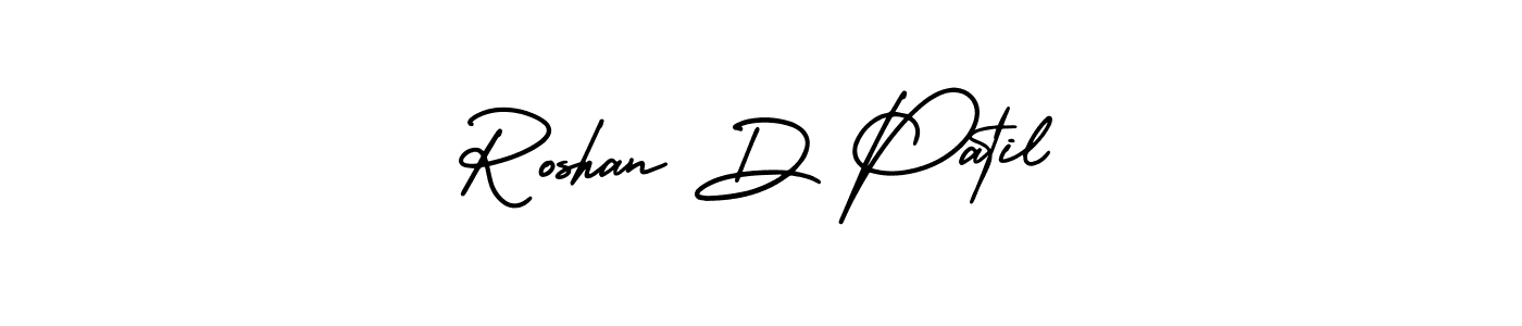 Make a beautiful signature design for name Roshan D Patil. With this signature (AmerikaSignatureDemo-Regular) style, you can create a handwritten signature for free. Roshan D Patil signature style 3 images and pictures png