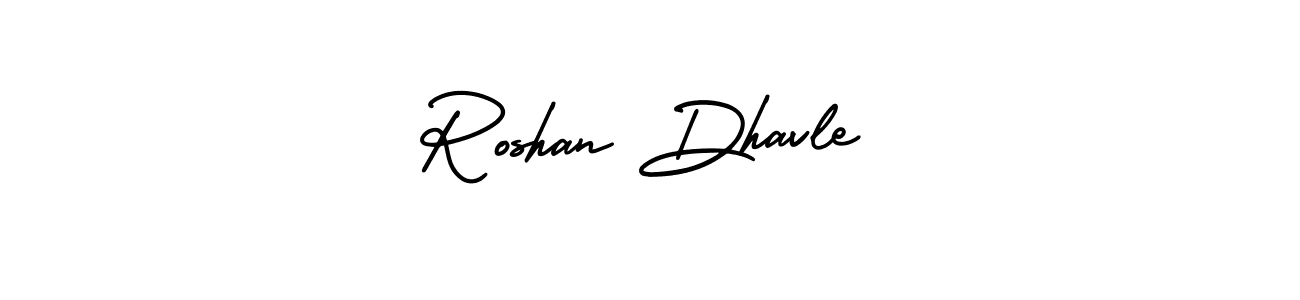 Roshan Dhavle stylish signature style. Best Handwritten Sign (AmerikaSignatureDemo-Regular) for my name. Handwritten Signature Collection Ideas for my name Roshan Dhavle. Roshan Dhavle signature style 3 images and pictures png