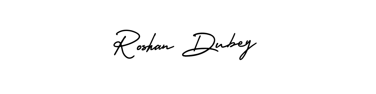 The best way (AmerikaSignatureDemo-Regular) to make a short signature is to pick only two or three words in your name. The name Roshan Dubey include a total of six letters. For converting this name. Roshan Dubey signature style 3 images and pictures png