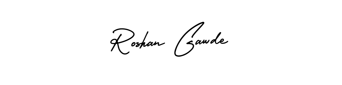 AmerikaSignatureDemo-Regular is a professional signature style that is perfect for those who want to add a touch of class to their signature. It is also a great choice for those who want to make their signature more unique. Get Roshan Gawde name to fancy signature for free. Roshan Gawde signature style 3 images and pictures png