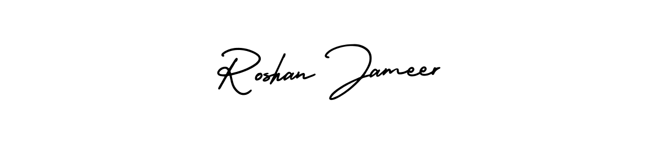 if you are searching for the best signature style for your name Roshan Jameer. so please give up your signature search. here we have designed multiple signature styles  using AmerikaSignatureDemo-Regular. Roshan Jameer signature style 3 images and pictures png