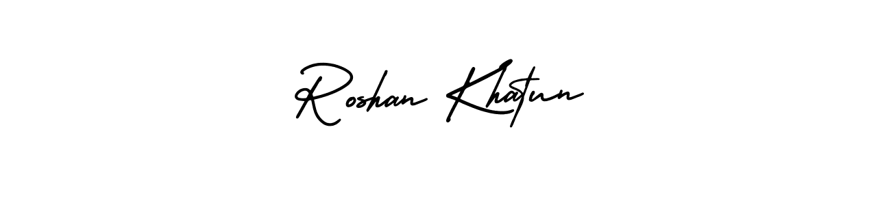 Similarly AmerikaSignatureDemo-Regular is the best handwritten signature design. Signature creator online .You can use it as an online autograph creator for name Roshan Khatun. Roshan Khatun signature style 3 images and pictures png