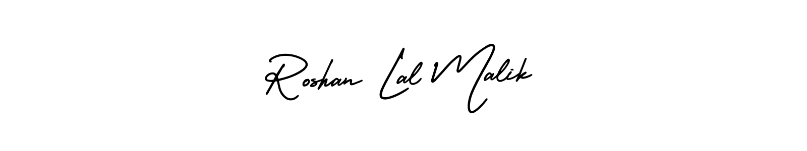 How to Draw Roshan Lal Malik signature style? AmerikaSignatureDemo-Regular is a latest design signature styles for name Roshan Lal Malik. Roshan Lal Malik signature style 3 images and pictures png