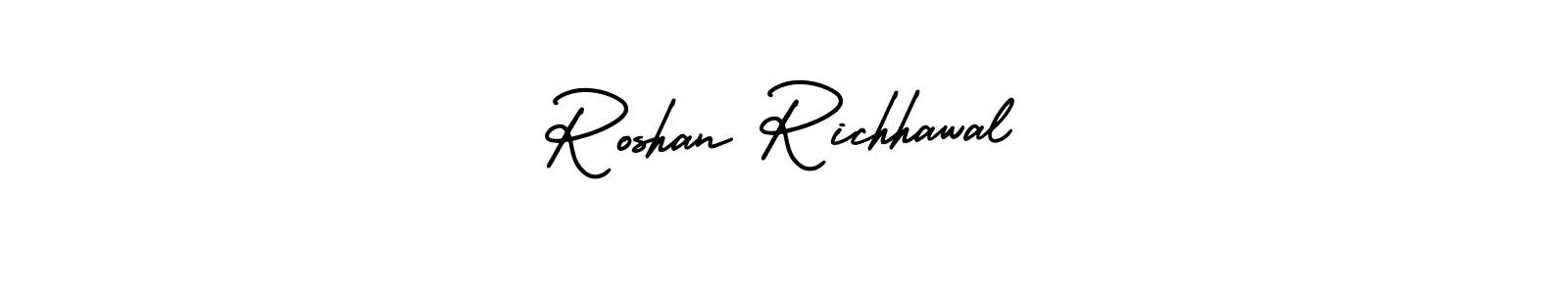 Check out images of Autograph of Roshan Richhawal name. Actor Roshan Richhawal Signature Style. AmerikaSignatureDemo-Regular is a professional sign style online. Roshan Richhawal signature style 3 images and pictures png