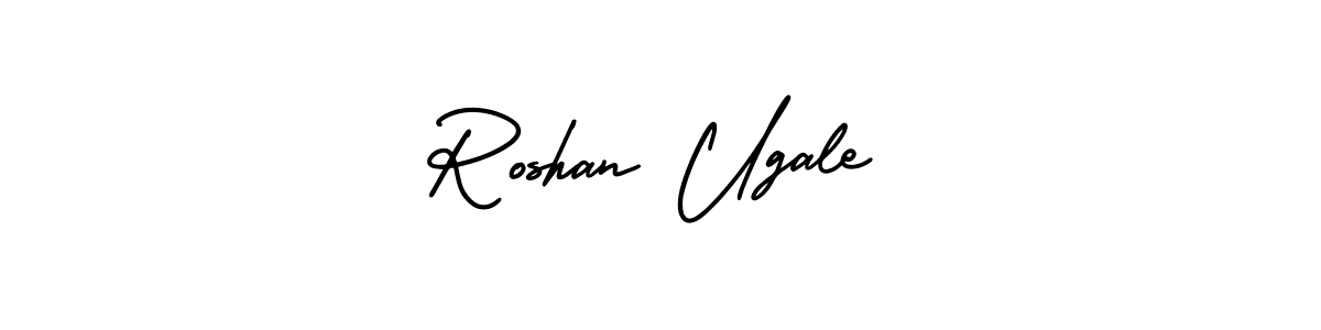 Use a signature maker to create a handwritten signature online. With this signature software, you can design (AmerikaSignatureDemo-Regular) your own signature for name Roshan Ugale. Roshan Ugale signature style 3 images and pictures png