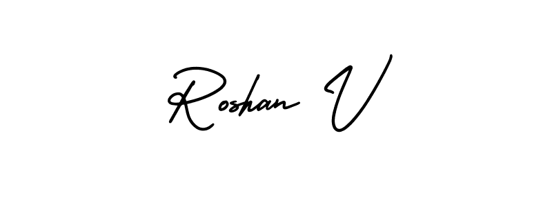 See photos of Roshan V official signature by Spectra . Check more albums & portfolios. Read reviews & check more about AmerikaSignatureDemo-Regular font. Roshan V signature style 3 images and pictures png
