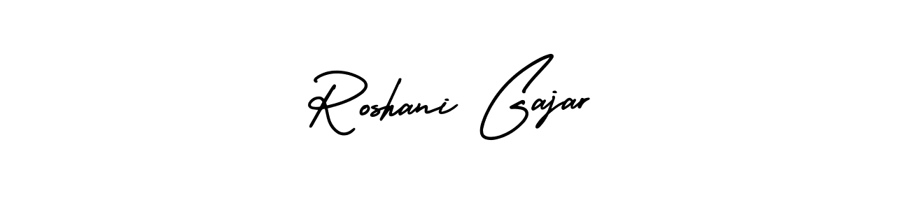 Roshani Gajar stylish signature style. Best Handwritten Sign (AmerikaSignatureDemo-Regular) for my name. Handwritten Signature Collection Ideas for my name Roshani Gajar. Roshani Gajar signature style 3 images and pictures png