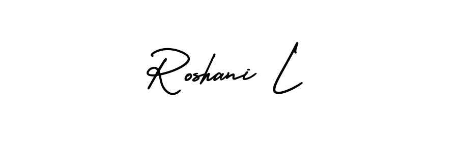 You can use this online signature creator to create a handwritten signature for the name Roshani L. This is the best online autograph maker. Roshani L signature style 3 images and pictures png