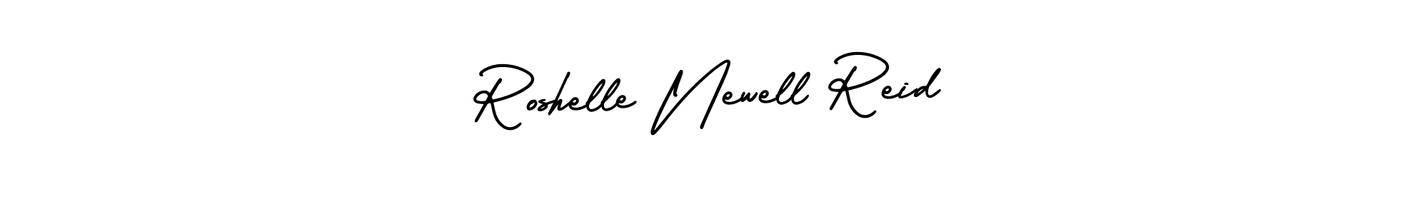 AmerikaSignatureDemo-Regular is a professional signature style that is perfect for those who want to add a touch of class to their signature. It is also a great choice for those who want to make their signature more unique. Get Roshelle Newell Reid name to fancy signature for free. Roshelle Newell Reid signature style 3 images and pictures png