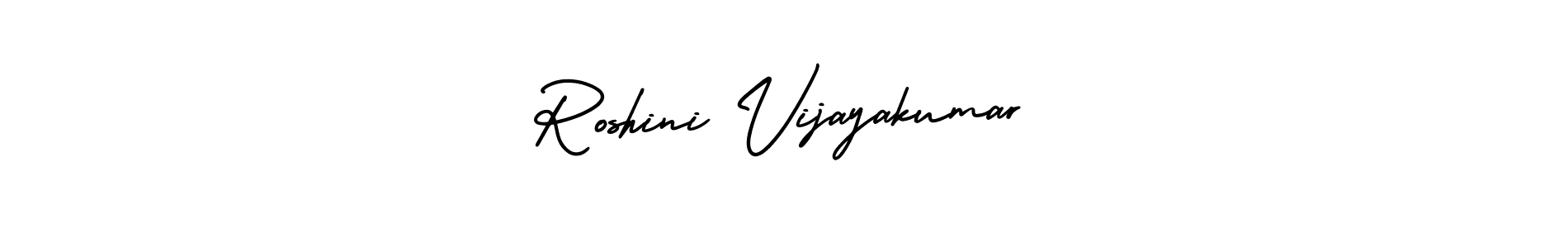 Create a beautiful signature design for name Roshini Vijayakumar. With this signature (AmerikaSignatureDemo-Regular) fonts, you can make a handwritten signature for free. Roshini Vijayakumar signature style 3 images and pictures png
