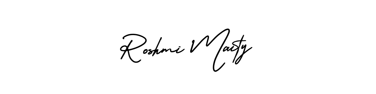 How to make Roshmi Maity signature? AmerikaSignatureDemo-Regular is a professional autograph style. Create handwritten signature for Roshmi Maity name. Roshmi Maity signature style 3 images and pictures png