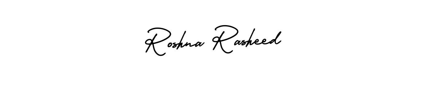 Design your own signature with our free online signature maker. With this signature software, you can create a handwritten (AmerikaSignatureDemo-Regular) signature for name Roshna Rasheed. Roshna Rasheed signature style 3 images and pictures png
