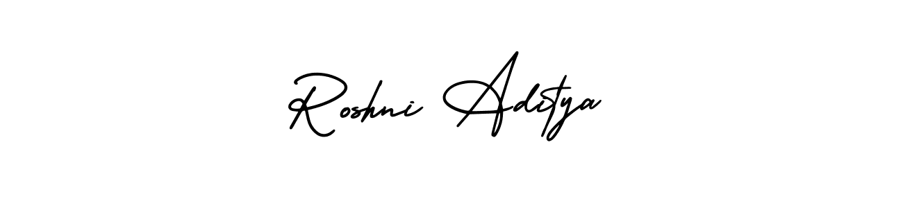 Create a beautiful signature design for name Roshni Aditya. With this signature (AmerikaSignatureDemo-Regular) fonts, you can make a handwritten signature for free. Roshni Aditya signature style 3 images and pictures png