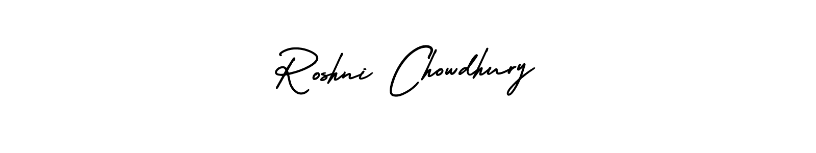 Use a signature maker to create a handwritten signature online. With this signature software, you can design (AmerikaSignatureDemo-Regular) your own signature for name Roshni Chowdhury. Roshni Chowdhury signature style 3 images and pictures png