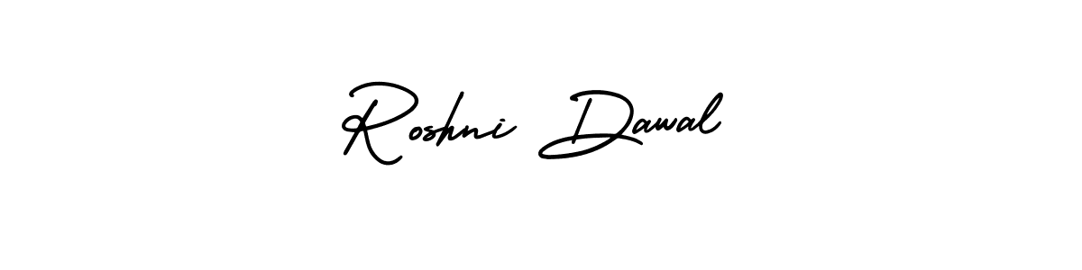 How to make Roshni Dawal signature? AmerikaSignatureDemo-Regular is a professional autograph style. Create handwritten signature for Roshni Dawal name. Roshni Dawal signature style 3 images and pictures png