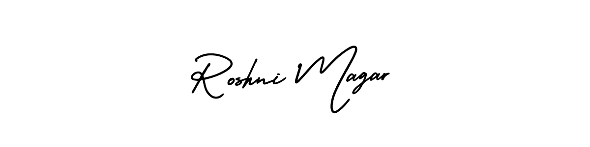 Best and Professional Signature Style for Roshni Magar. AmerikaSignatureDemo-Regular Best Signature Style Collection. Roshni Magar signature style 3 images and pictures png