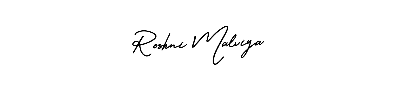 Also You can easily find your signature by using the search form. We will create Roshni Malviya name handwritten signature images for you free of cost using AmerikaSignatureDemo-Regular sign style. Roshni Malviya signature style 3 images and pictures png