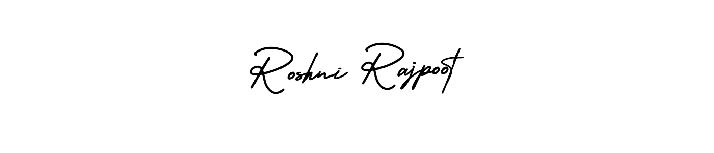 AmerikaSignatureDemo-Regular is a professional signature style that is perfect for those who want to add a touch of class to their signature. It is also a great choice for those who want to make their signature more unique. Get Roshni Rajpoot name to fancy signature for free. Roshni Rajpoot signature style 3 images and pictures png