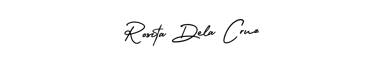 You should practise on your own different ways (AmerikaSignatureDemo-Regular) to write your name (Rosita Dela Cruz) in signature. don't let someone else do it for you. Rosita Dela Cruz signature style 3 images and pictures png