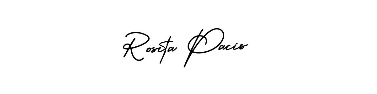 See photos of Rosita Pacis official signature by Spectra . Check more albums & portfolios. Read reviews & check more about AmerikaSignatureDemo-Regular font. Rosita Pacis signature style 3 images and pictures png