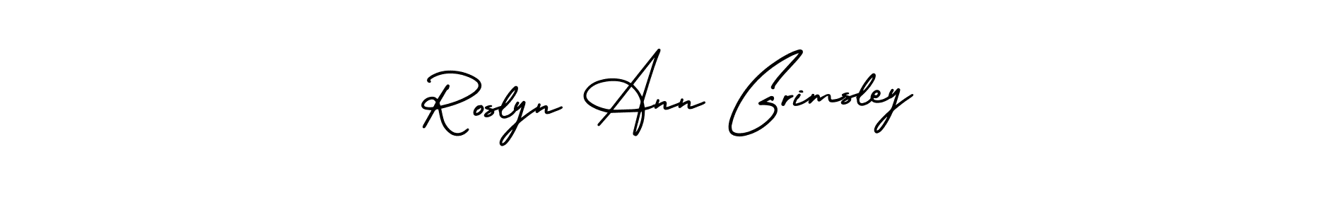 Make a short Roslyn Ann Grimsley signature style. Manage your documents anywhere anytime using AmerikaSignatureDemo-Regular. Create and add eSignatures, submit forms, share and send files easily. Roslyn Ann Grimsley signature style 3 images and pictures png