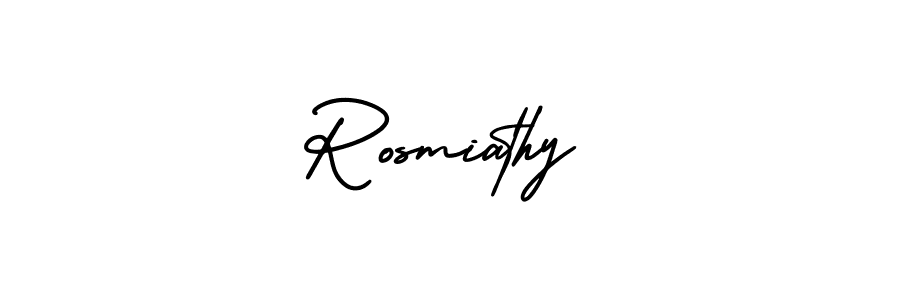 Design your own signature with our free online signature maker. With this signature software, you can create a handwritten (AmerikaSignatureDemo-Regular) signature for name Rosmiathy. Rosmiathy signature style 3 images and pictures png