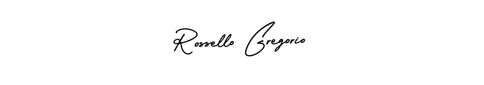 It looks lik you need a new signature style for name Rossello Gregorio. Design unique handwritten (AmerikaSignatureDemo-Regular) signature with our free signature maker in just a few clicks. Rossello Gregorio signature style 3 images and pictures png