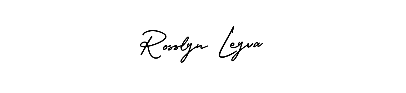 if you are searching for the best signature style for your name Rosslyn Leyva. so please give up your signature search. here we have designed multiple signature styles  using AmerikaSignatureDemo-Regular. Rosslyn Leyva signature style 3 images and pictures png