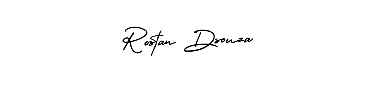 AmerikaSignatureDemo-Regular is a professional signature style that is perfect for those who want to add a touch of class to their signature. It is also a great choice for those who want to make their signature more unique. Get Rostan Dsouza name to fancy signature for free. Rostan Dsouza signature style 3 images and pictures png