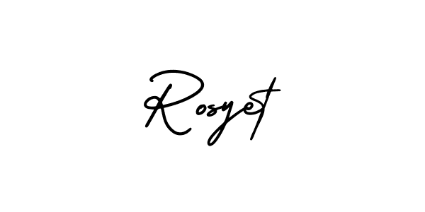 AmerikaSignatureDemo-Regular is a professional signature style that is perfect for those who want to add a touch of class to their signature. It is also a great choice for those who want to make their signature more unique. Get Rosyet name to fancy signature for free. Rosyet signature style 3 images and pictures png