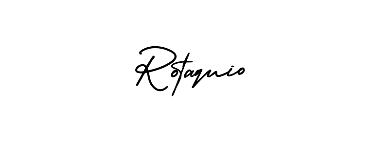 You can use this online signature creator to create a handwritten signature for the name Rotaquio. This is the best online autograph maker. Rotaquio signature style 3 images and pictures png