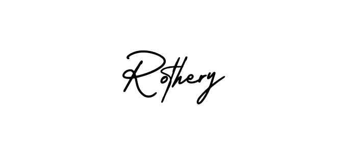 How to make Rothery name signature. Use AmerikaSignatureDemo-Regular style for creating short signs online. This is the latest handwritten sign. Rothery signature style 3 images and pictures png