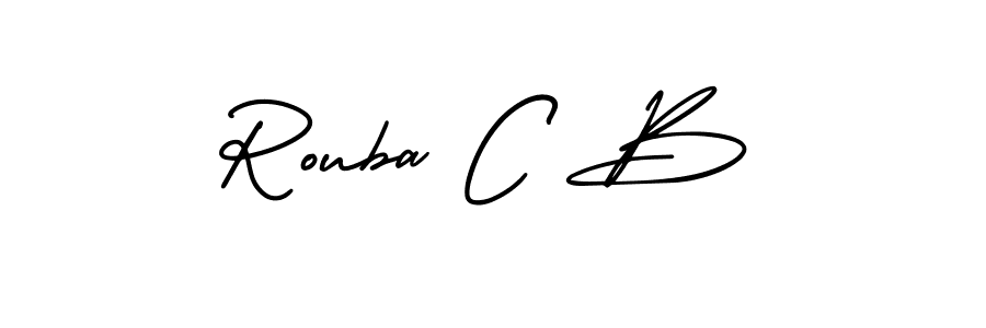 Make a beautiful signature design for name Rouba C B. With this signature (AmerikaSignatureDemo-Regular) style, you can create a handwritten signature for free. Rouba C B signature style 3 images and pictures png