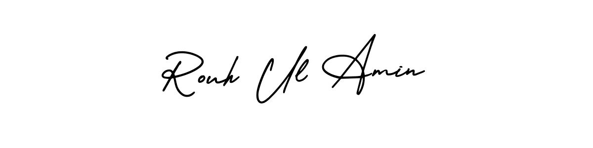 if you are searching for the best signature style for your name Rouh Ul Amin. so please give up your signature search. here we have designed multiple signature styles  using AmerikaSignatureDemo-Regular. Rouh Ul Amin signature style 3 images and pictures png