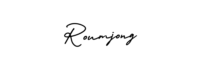 Also You can easily find your signature by using the search form. We will create Roumjong name handwritten signature images for you free of cost using AmerikaSignatureDemo-Regular sign style. Roumjong signature style 3 images and pictures png