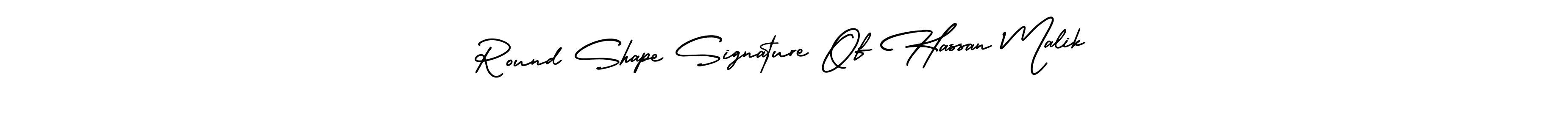 Create a beautiful signature design for name Round Shape Signature Of Hassan Malik. With this signature (AmerikaSignatureDemo-Regular) fonts, you can make a handwritten signature for free. Round Shape Signature Of Hassan Malik signature style 3 images and pictures png